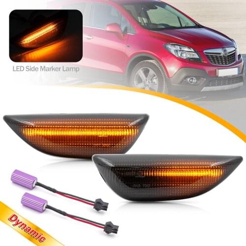 For Chevrolet Trax Opel Mokka X Vauxhall LED Dynamic Side Marker Lights Lateral Fender Turn Signal Indicators 2012 2016 2018