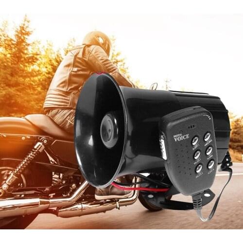 Universal Motorcycle Car 125dB Loud Air Horn Megaphone Alarm Van Truck Boat Ambulance Siren Sound Speaker Emergency Amplifier