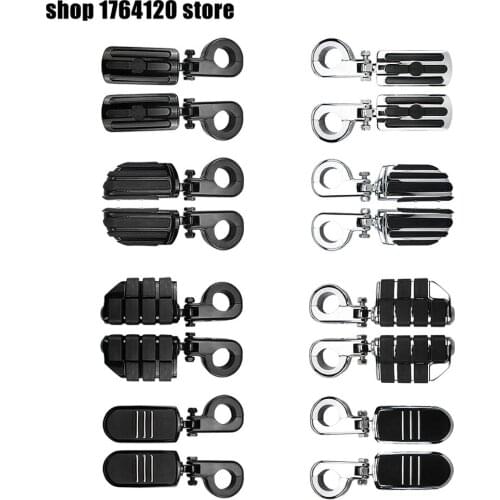 Motorcycle Universal Engine Guard Crash Bar Highway Pegs Footpeg & Mount Clamps For Harley Sportster Dyna Touring FLHR Sofatil