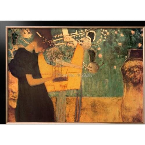 High quality The Music Gustav Klimt oil painting on canvas for sale Hand painted Portrait Art Reproduction Free shipping