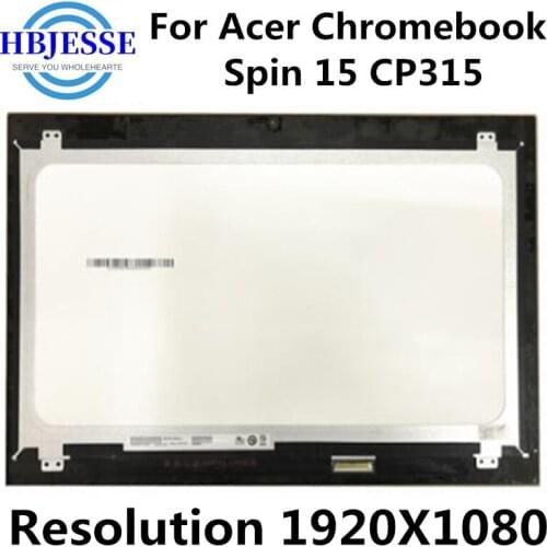 Original 15.6''Laptop LCD Touch Screen Digitizer Assembly Parts For Acer Chromebook Spin 15 CP315-1H-P4VG CP315-1H-P1K8 N17Q9