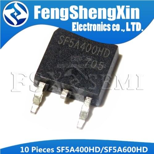 10pcs SF5A400HD SF5A600HD TO-252 SF5A400 TO252 5A600HD ULTRAFAST RECOVERY POWER RECTIFIER IC