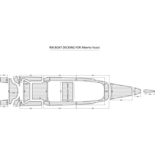 2017 Ribx Med Extreme 8.5 Pad Boat EVA Teak Decking 1/4" 6mm