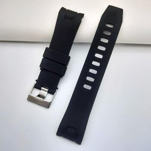 22mm Curved End Rubber Watch band strap for Omega Seamaster 300m Waterproof Diver Commander 007 Black Watchband Belt Bracelet