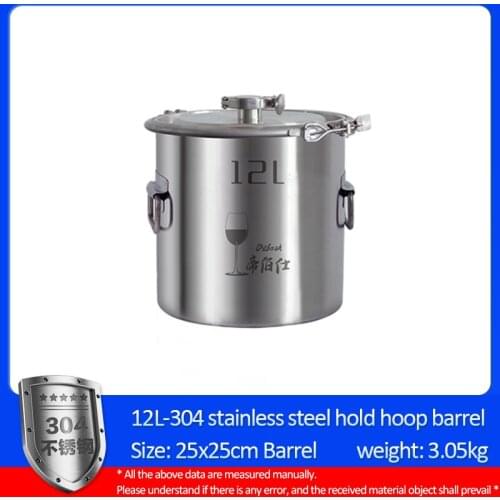 304 food grade stainless steel fermentation barrel household grape wine making equipment fermentation barrel self-brewing barrel