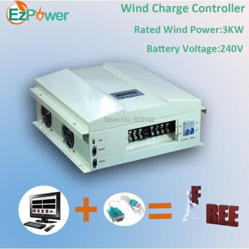 3KW 240V wind generator controller, RS communication, LCD display