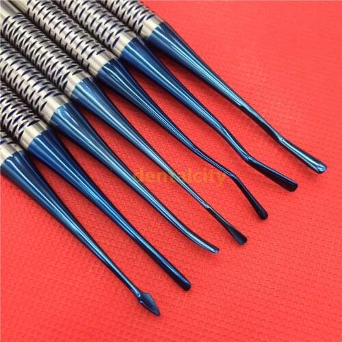 7pcs/set Dental Implant Stainless Steel Luxating Root Elevator with Case Instruments Orthodontic tools