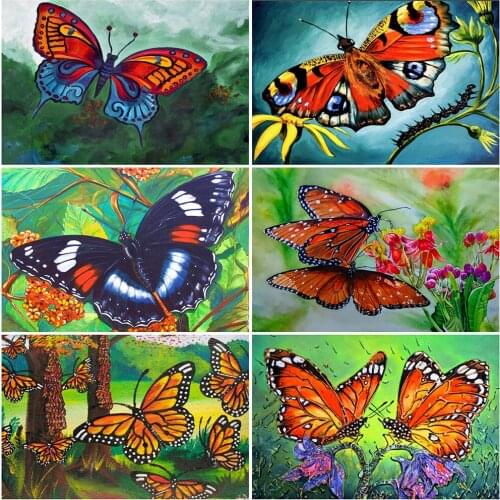 EverShine Diamond Painting Butterfly Picture Of Rhinestones Diamond Mosaic Animal Cross Stitch Embroidery Needlework Wall Art