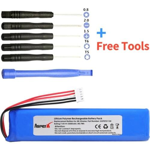 7.4V 5500mAh GSP0931134 Battery for JBL XTREME Xtreme Batterie with tools