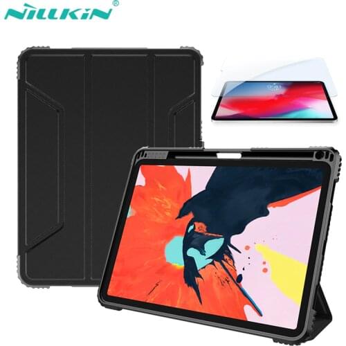 NILLKIN ipad case For iPad Pro 11 With V+ Anti Glare Blue Light Tempered Glass For ipad 10.2 /Pro 10.5/Pro 12.9/Mini 4/9.7