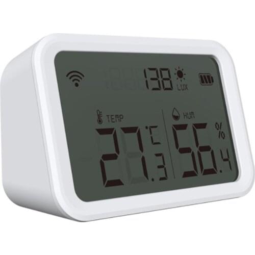 Tuya Zigbee 3.0 Temperature Humidity Sensor Lux Detector Hygrometer Thermometer