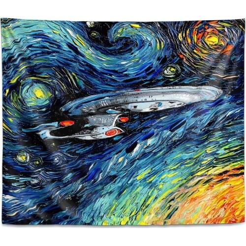 Tapestry Medium Wall Art Ann Van Gogh Never Boldly Went
