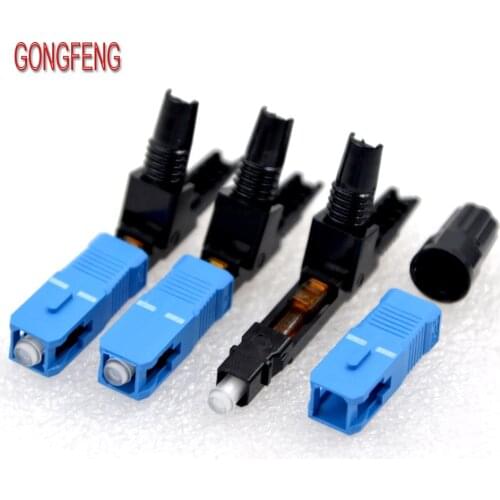 GONGFENG 100PCS 0.3db NEW FTTH Embedded Type Fiber Optic Quickly Connector SC Cold Wire Fast Connector Special Wholesale