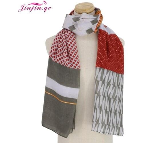 Jinjin.QC Women Multicolor Scarf Style 2019 Viscose Material Stylish Fashion Quality Scarves Shawl All Ocassion Elegant Woman