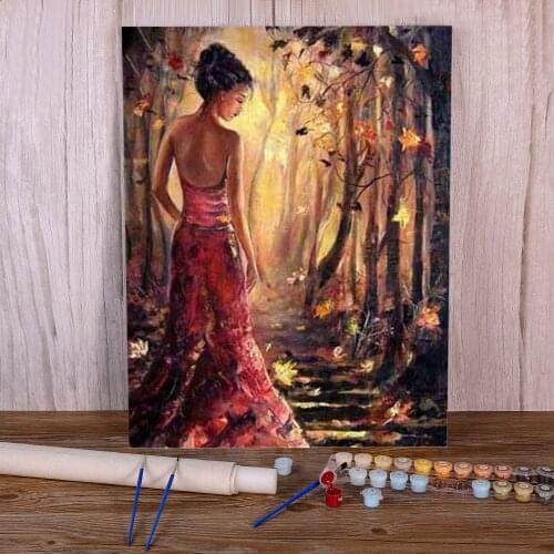 Portrait Woman DIY Paint By Numbers Set Acrylic Paints 40*50 Picture By Numbers Photo Loft Wall Picture For Handicraft