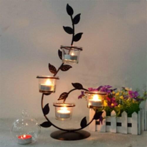 Wrought Iron Candlestick Creative Wedding Candlestick Romantic Home Candlelight Dinner Candlestick Decoration
