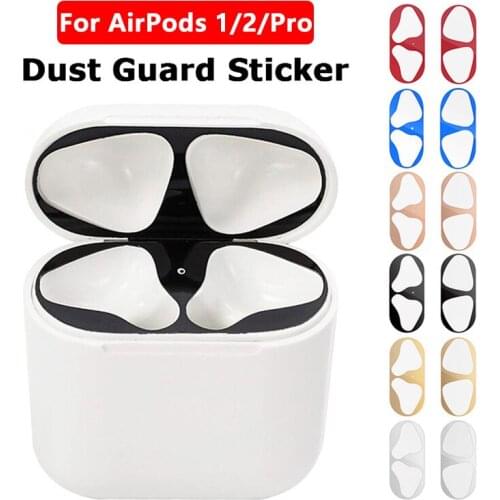 Metal Dust Guard For AirPods Pro Case Ultra Thin Dust Cover Protector For Air Pod 1 2 3 Sticker Anti-Scratch Decal Film Shavings