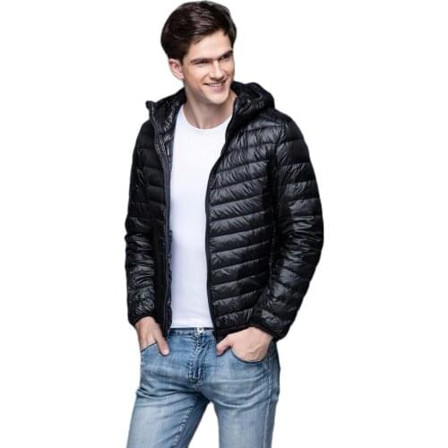 Men down jacket Spring Autumn men down coat short down coat light down outerwear ORANGE BLUE GRAY BLACK M L XL 2XL 3XL 4XL 5XL