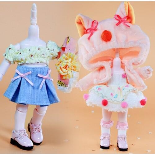 Outfit for 1/8 BJD Pocket doll and Middie Blyth clothes including shoes suit for 16cm doll
