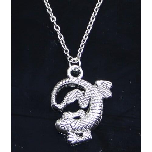 New Fashion Necklace 31x24mm gecko lizard Pendants Short Long Women Men Colar Gift Jewelry Choker