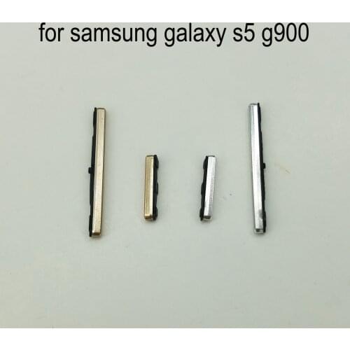 For Samsung Galaxy S5 G900F G900H G900I G900 i9600 G900FD G900MD Phone Housing Frame Volume Power Button On Off Side Key Gold