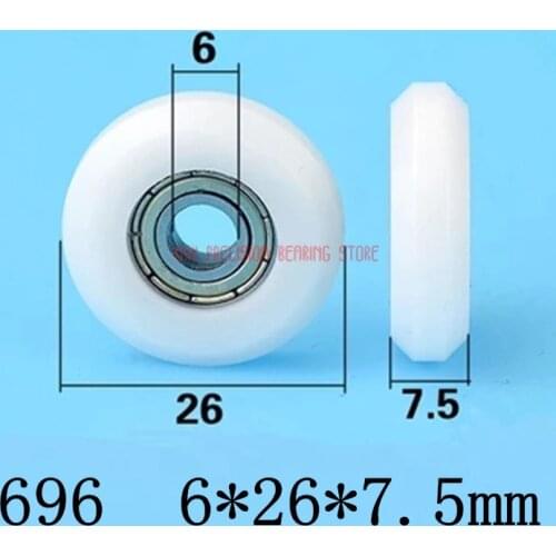 2021 Rushed Real Bearing Pulley European Standard 2020 Aluminum Profile -vslot Bevel Track Guide 3d Printer 6*26*7.5mm