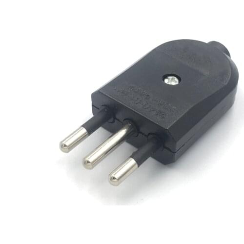 White color detachable foot 90 degree angle Italian Rwanda Uruguay wiring docking male female power cable plug connector type L