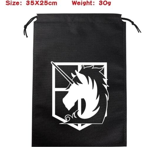 Aggressive Gaint Cartoon Student Buggy Bag Simple Printed Street Non-Woven Bag Drawstring Pocket drawstring pouch cute