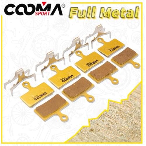 Bicycle Disc Brake Pads for Shimano M9000, M8000, Deore XT M785, SLX M666, M675, M615, fit G04S G02A J04C J02A, 4 Pairs Gold