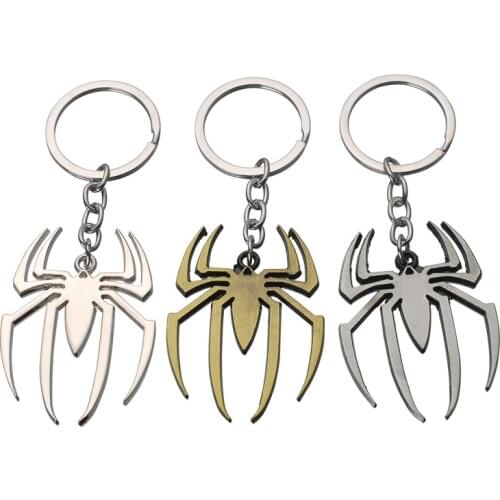 WangAIYAO movie around the new Spider alloy personality pendant creative birthday gift car metal key chain