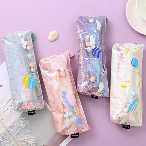 1 Pcs Kawaii Pencil Case Unicorn Wing Gift Estuches School Pencil Box Pencilcase Pencil Bag School Supplies Stationery