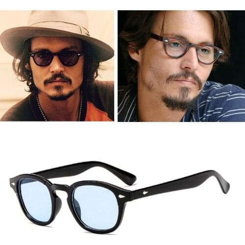 2020 Johnny Depp Style Glasses Men Retro Vintage Prescription Glasses Women Optical Spectacle Frame Clear lens zonnebril mannen