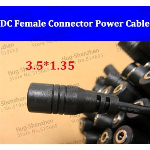30cm DC power female connector power cord cable size 3.5*1.35 Power female Plug Connector for Monitoring.led light--15pcs
