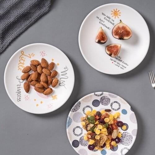 6 Inch Square Cute Dinner Plate Dinner Dishes Fruit Food Tray Candy Cute Plate Snack Dish Fruit Food Plate Household Plate