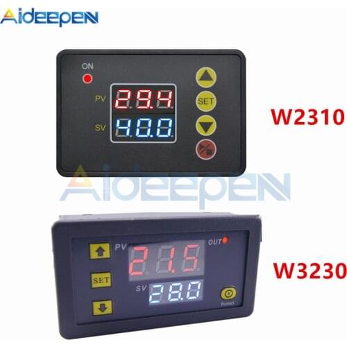W2310 W3230 12V 24V 110V 220V 10A Digital Temperature Controller Thermostat Heating Cooling Switch NTC Sensor Thermoregulator