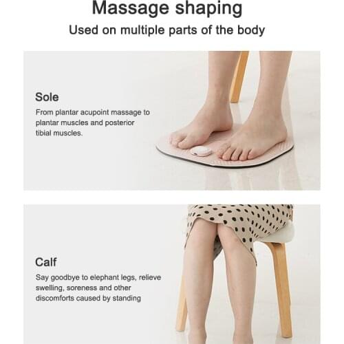 EMS Foot Massager Machine with Remote Control Foldable Portable Electric Massage Cushion Multi-Level Settings MC889