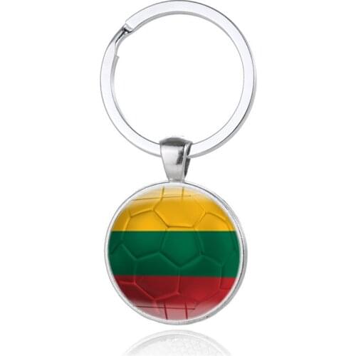 Lithuania Liechtenstein Montenegro National Flag Car Keyring Keychain Key Ring Chain Crystal Pendant Automobiles Accessories