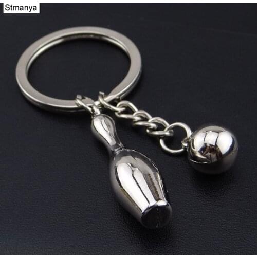 Metal Keychain Sport Key Chain - Hot Sale Mini bowling key Ring keychain keychains souvenir key Car Men and Women Gift 17397