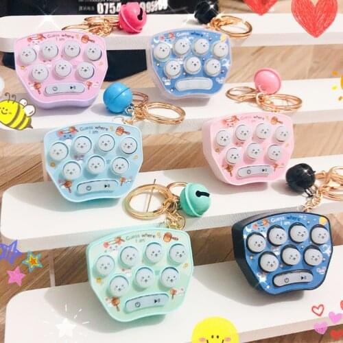 Mini Hamster Memory Game Toy Keychain Led Electronic Hamster Button Game Machine Fidget Childrens Adult Toys