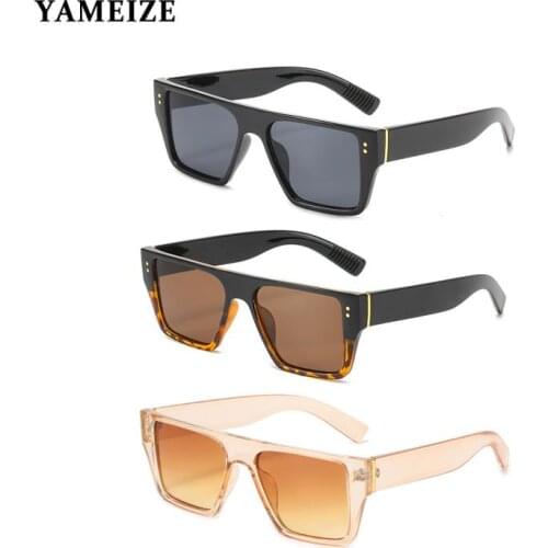 Fashion Square Sunglasses Men Women Flat Top 2021 Sun Glasses Brand Designer Luxury Female Eyeglasses Male Driving Glasses UV400