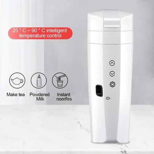 12V 24V 70W Real-time Temperature Vehicle Heating Cup Car Heating Cup Intelligent Electric Coffee Maker Car Heating Cup 2021