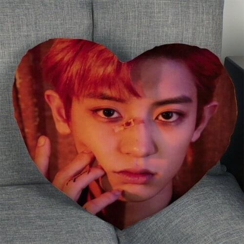Park Chanyeol Pillow Slips Heart Shape Pillow Covers Bedding Comfortable Cushion/Good For Sofa/Home/Car High Quality Pillow Ca