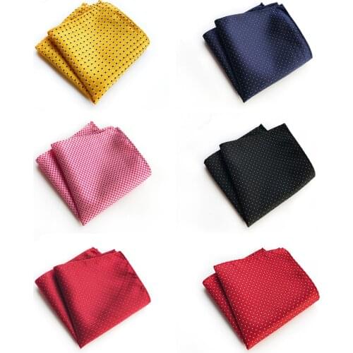 Unique Design Solid Color Dot Business Dress Decorative Pocket Towel Fashion Explosion Models 25x25cm Polyester Pocket Towel
