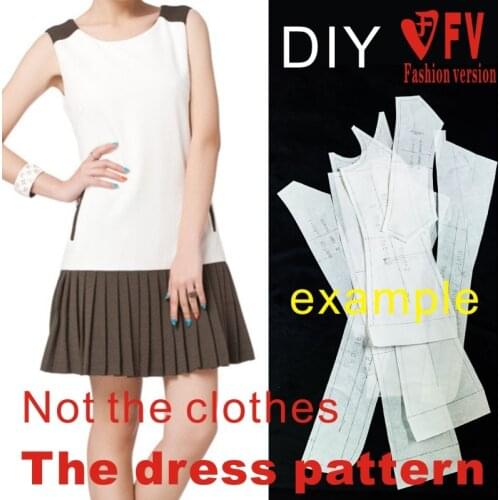 Clothing DIY The dress Dresses Sewing Pattern cutting drawing BLQ-15