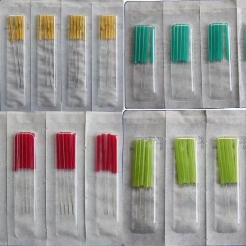 Single Use 500pcs/box plastic handle 0.12*15mm or 0.14*15mm EAVU Sterile Acupuncture Needles free shipping