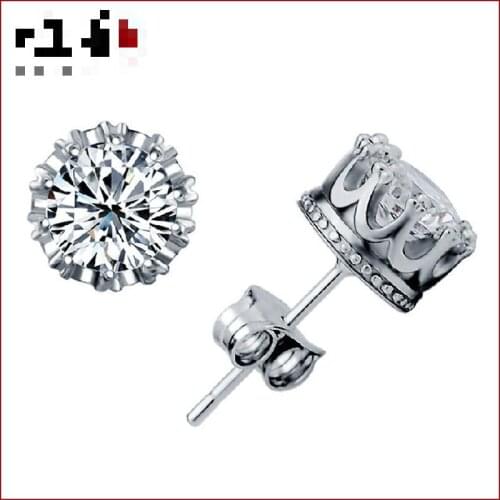 Silver Plated Super Flash Crystal Luxury Zircon Imitation Allergy Faded Exquisite Elegant Earrings Wedding Accessories Wholesale