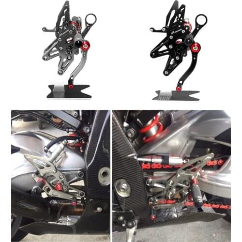 CNC Adjustable Rearsets Footrests Foot Rest Pegs Set For BMW S1000RR 2009 2010 2011 2012 2013 2014 & S1000R 2014 2015 2016