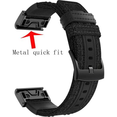 22mm Quick fit band for Garmin Fenix 6 5 Plus forerunner 935 945 smart watch replacement bracelet nylon leather sport strap man