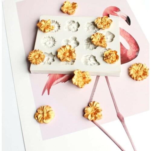 Daisy Flowers Silicone Mold Cake Chocolate Mould Wedding Cake Decorating Tools Fondant Sugarcraft Cake Mold Силиконовые Формы