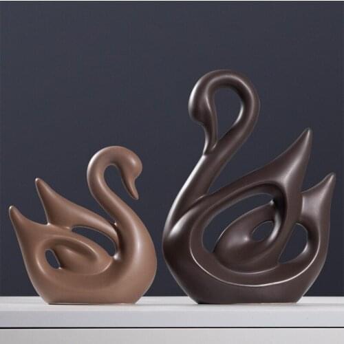 Nordic adornment of TV ark wine place to live in the sitting room porch decoration interior decoration ceramics swan